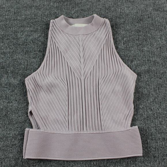 Jonathan Simkhai Tank Top XS Ribbed Sleeveless Stretch Knit Fitted Pleatedcore - Picture 1 of 6